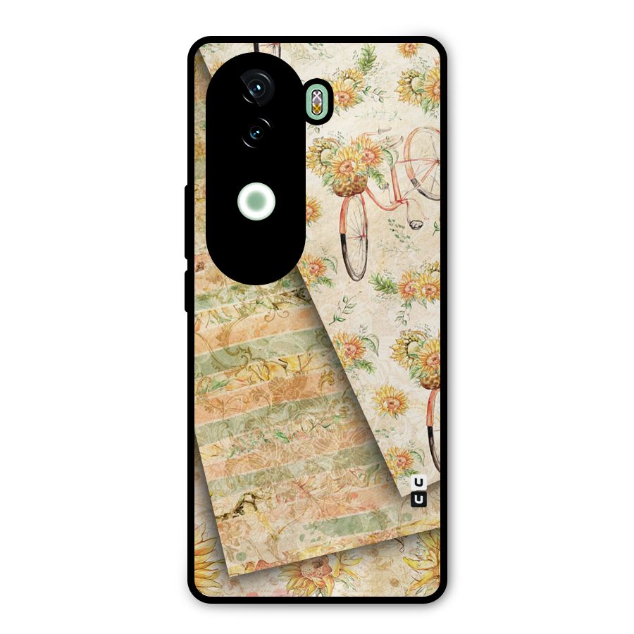 Floral Bicycle Metal Back Case for iQOO Z9s