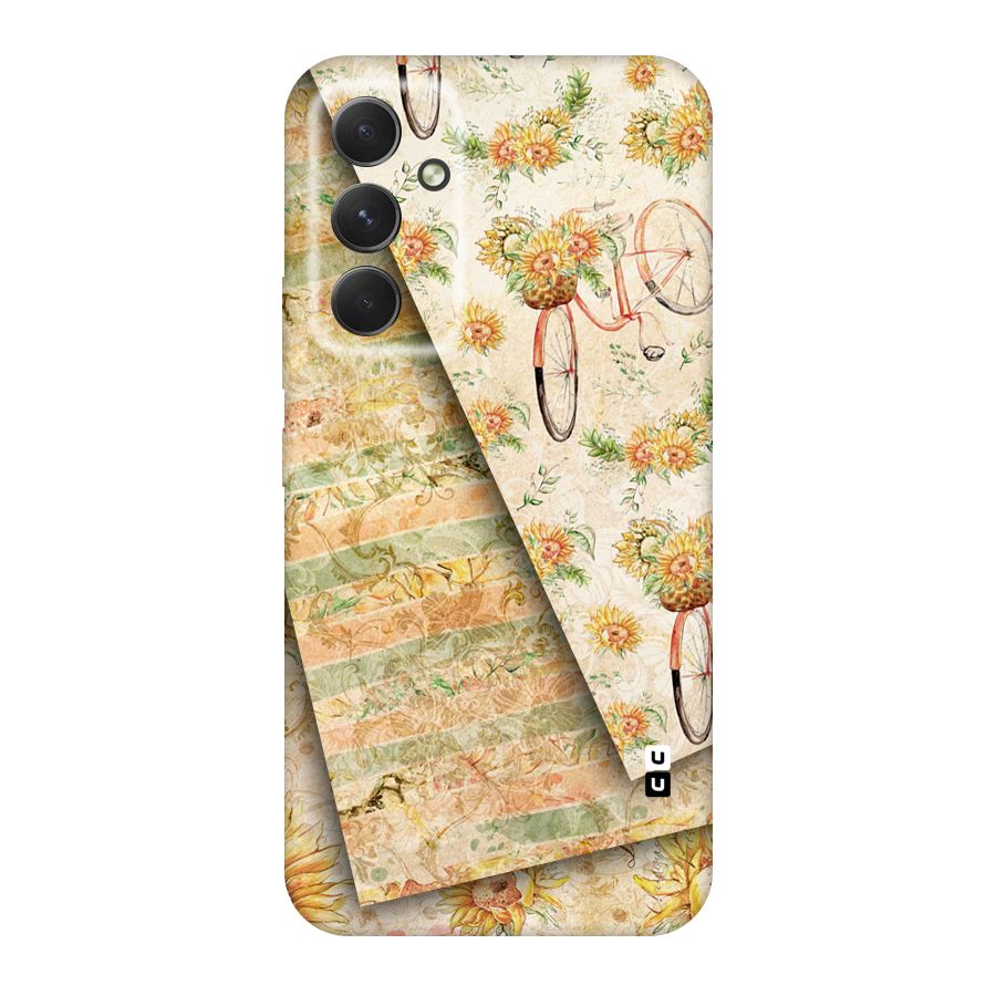 Floral Bicycle Original Polycarbonate Back Case for Galaxy A54