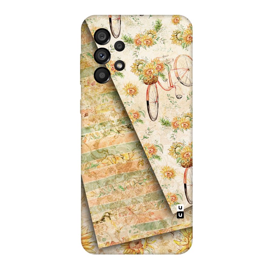 Floral Bicycle Original Polycarbonate Back Case for Galaxy A73 5G