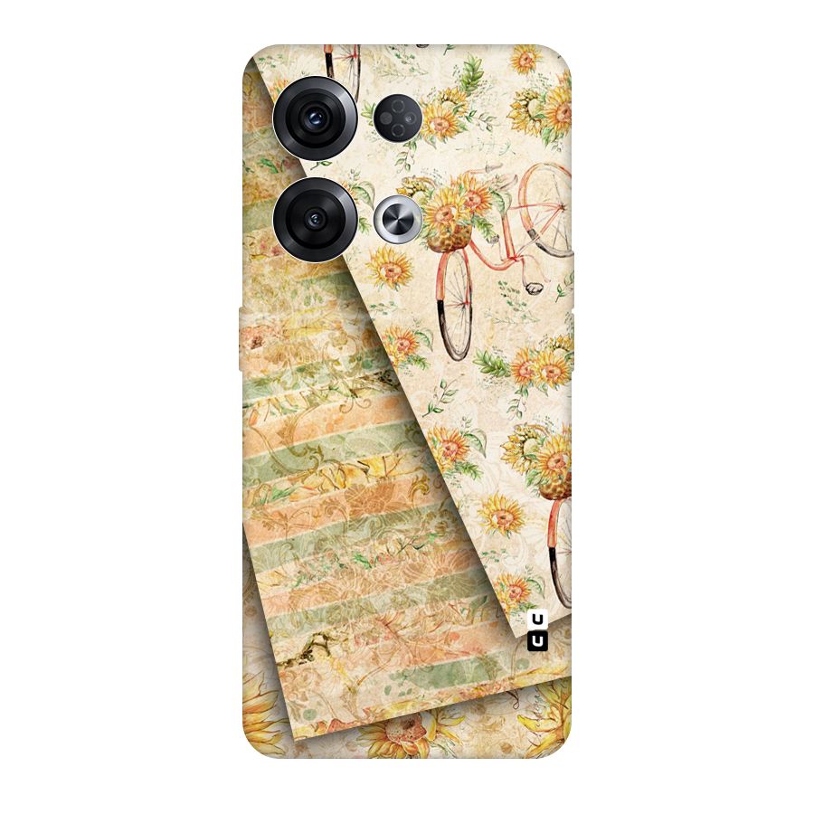 Floral Bicycle Original Polycarbonate Back Case for Oppo Reno8 Pro 5G