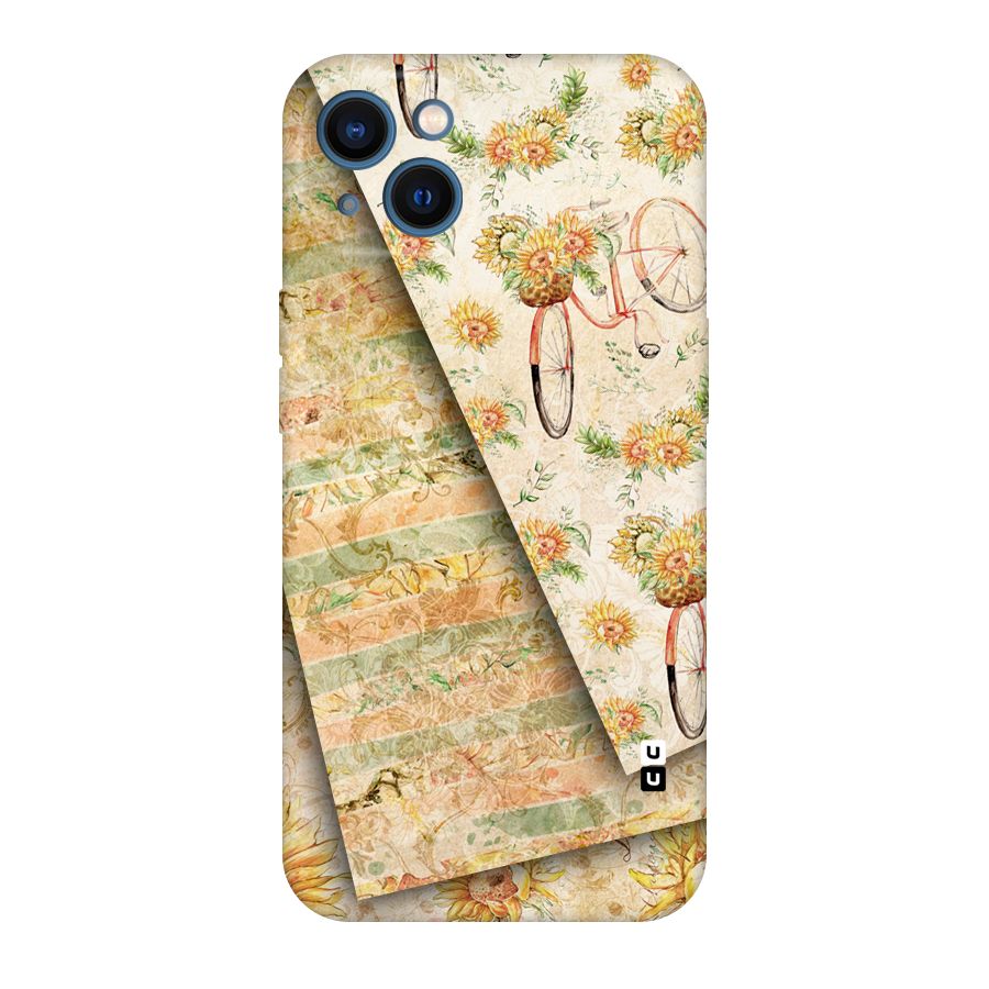 Floral Bicycle Original Polycarbonate Back Case for iPhone 13
