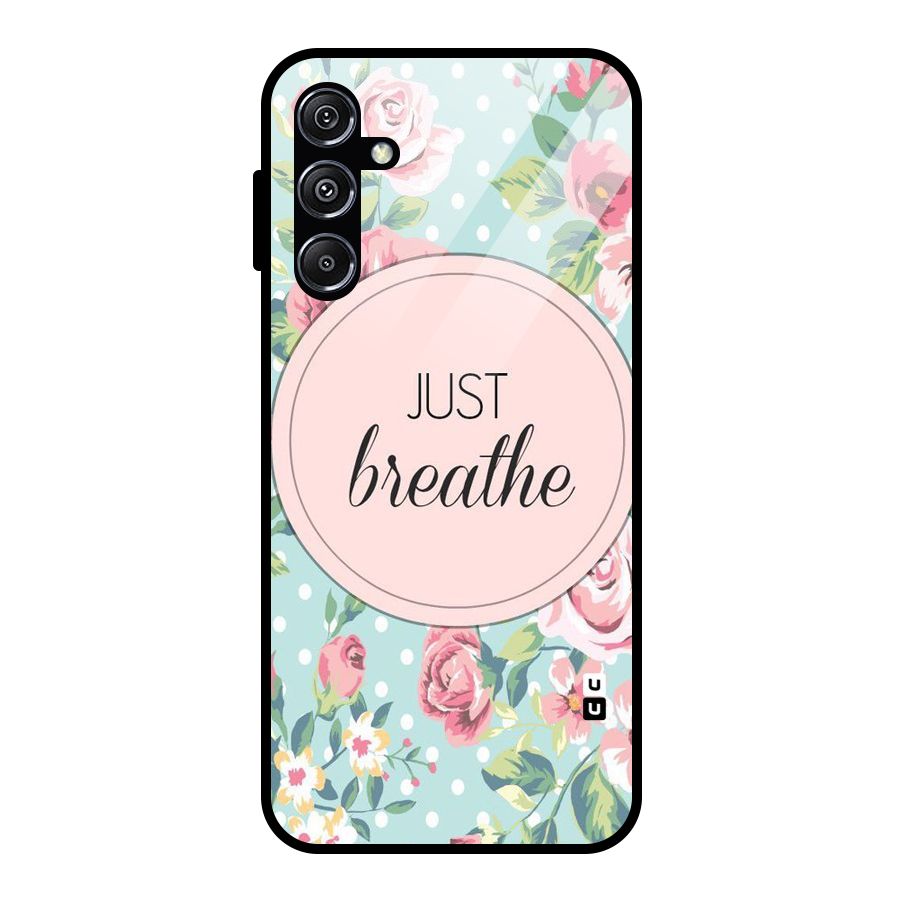 Floral Bloom Glass Back Case for Galaxy M34 5G