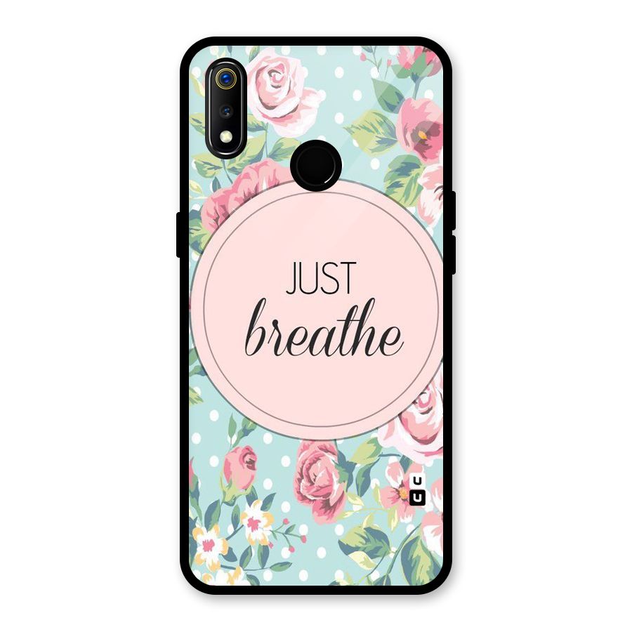 Floral Bloom Glass Back Case for Realme 3