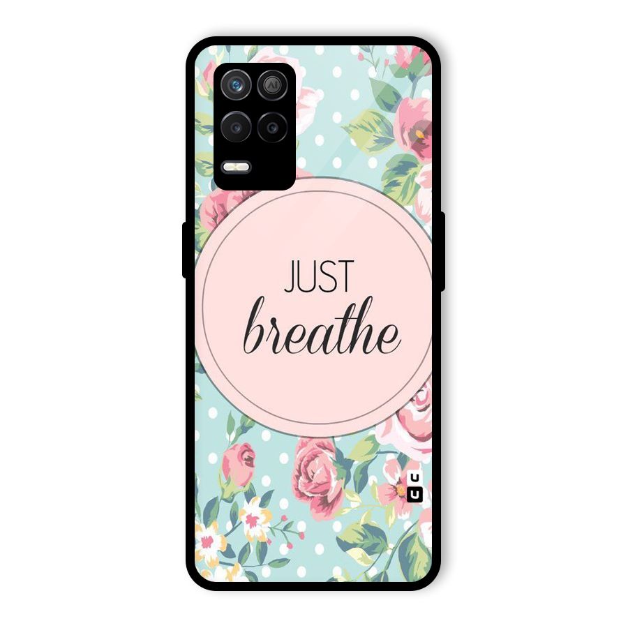 Floral Bloom Glass Back Case for Realme 8s 5G