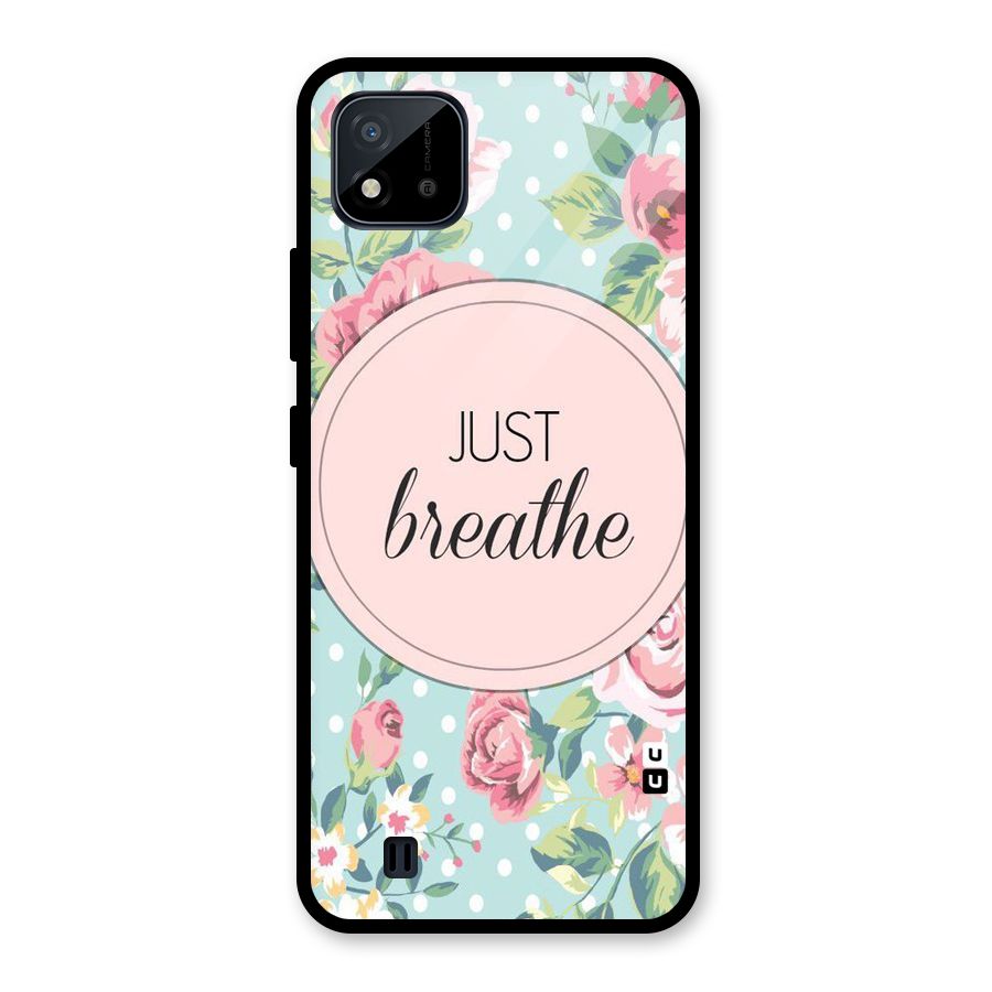 Floral Bloom Glass Back Case for Realme C11 2021