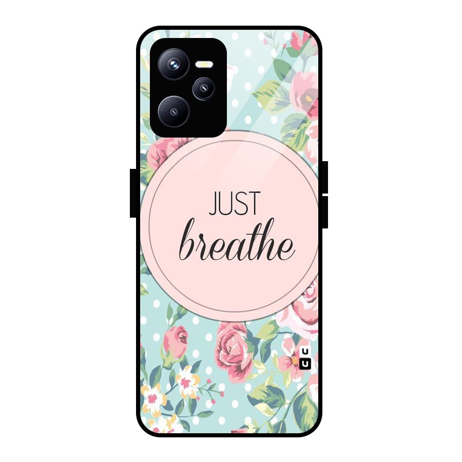 Floral Bloom Glass Back Case for Realme C35