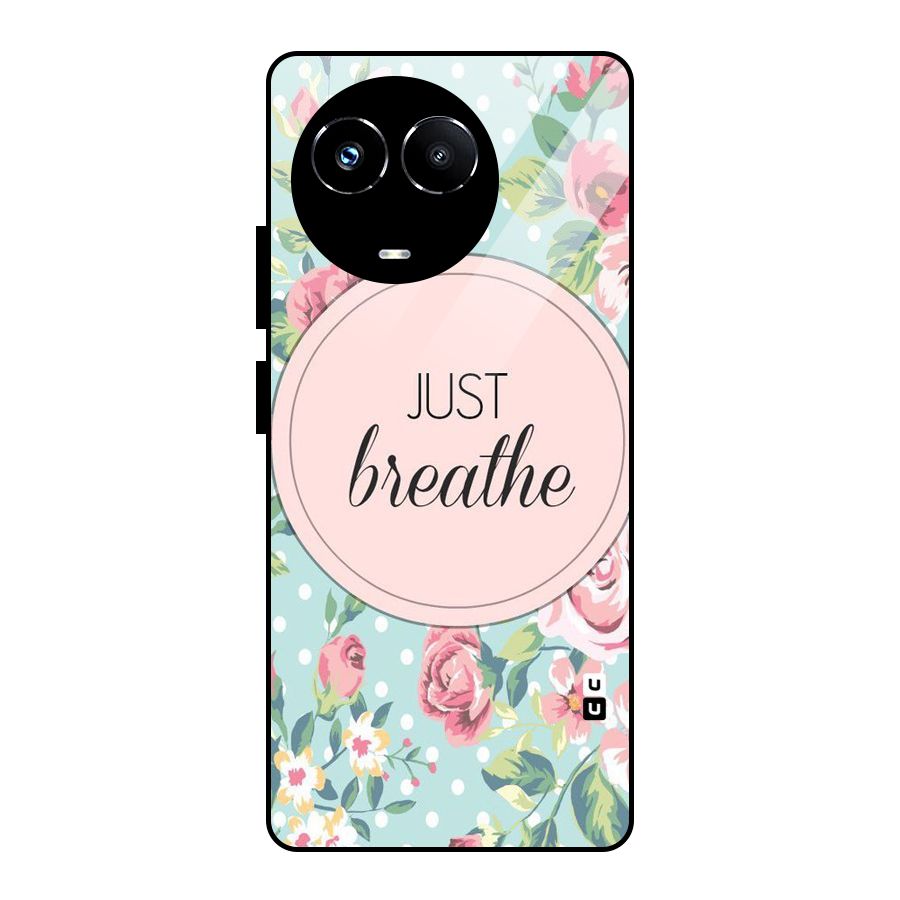 Floral Bloom Glass Back Case for Realme Narzo 60X