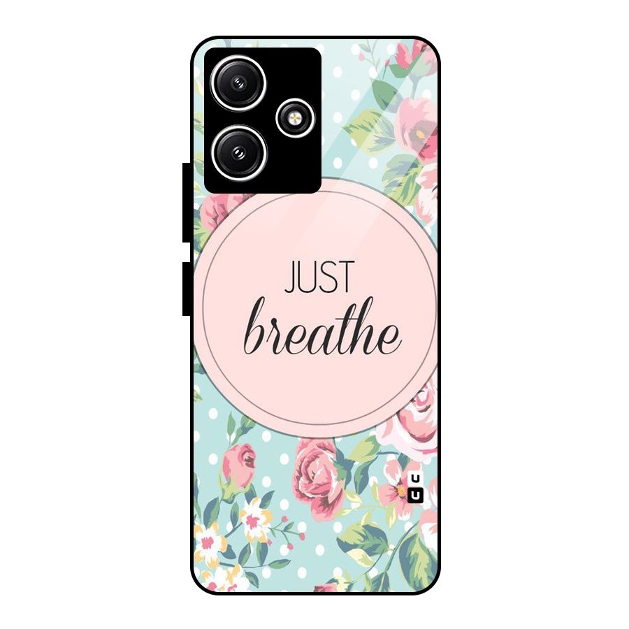 Floral Bloom Glass Back Case for Redmi 12 5G
