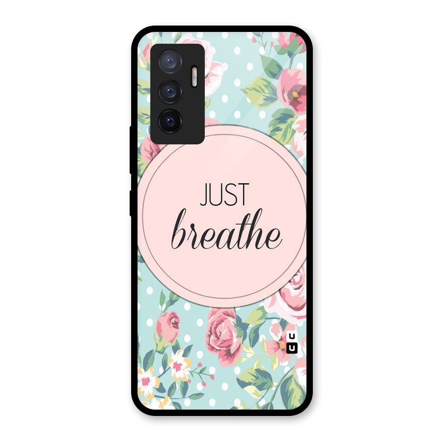 Floral Bloom Glass Back Case for Vivo V23e