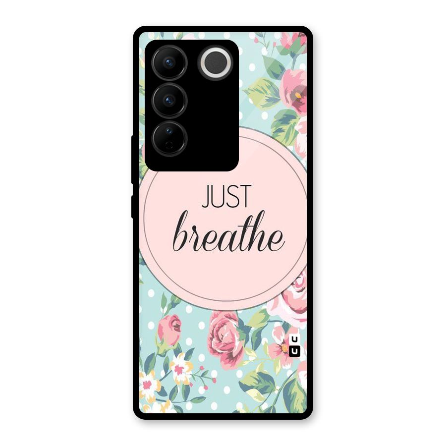 Floral Bloom Glass Back Case for Vivo V27 Pro