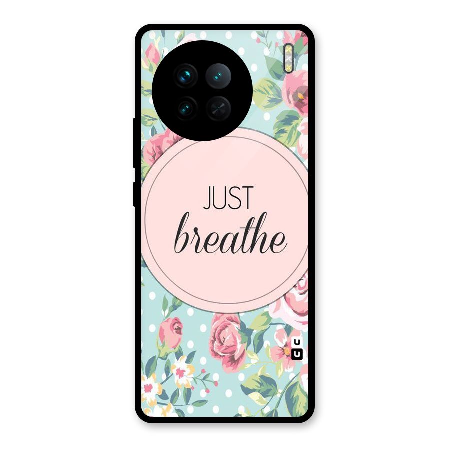 Floral Bloom Glass Back Case for Vivo X90