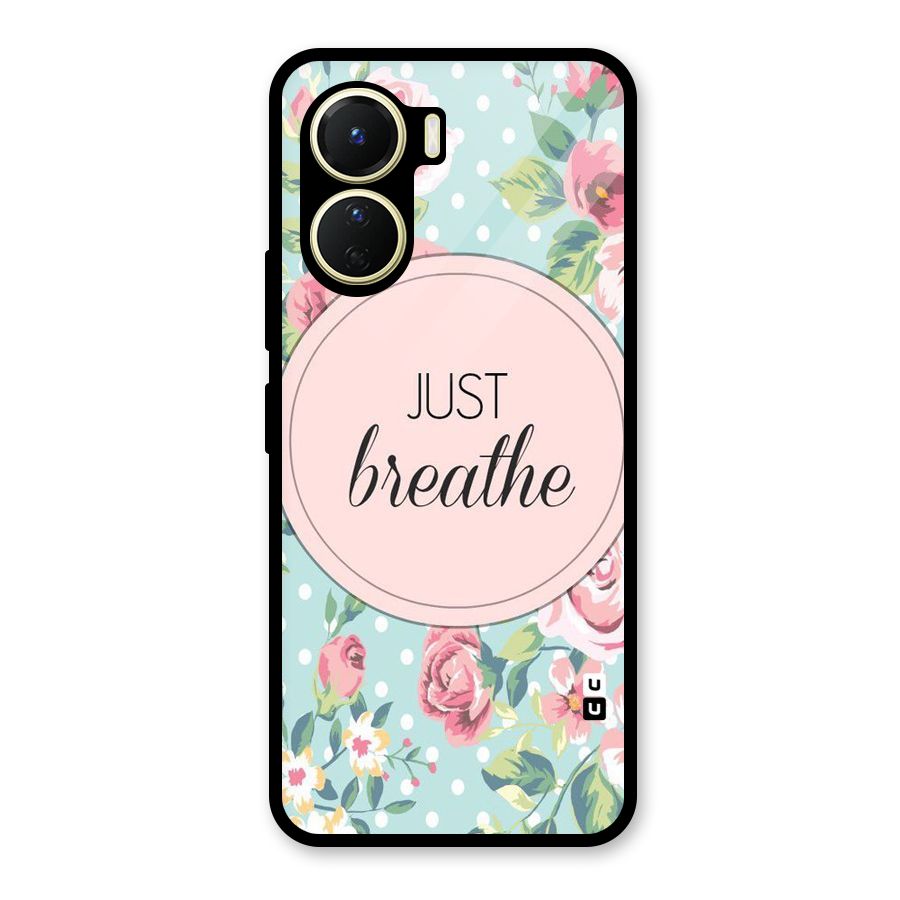 Floral Bloom Glass Back Case for Vivo Y16