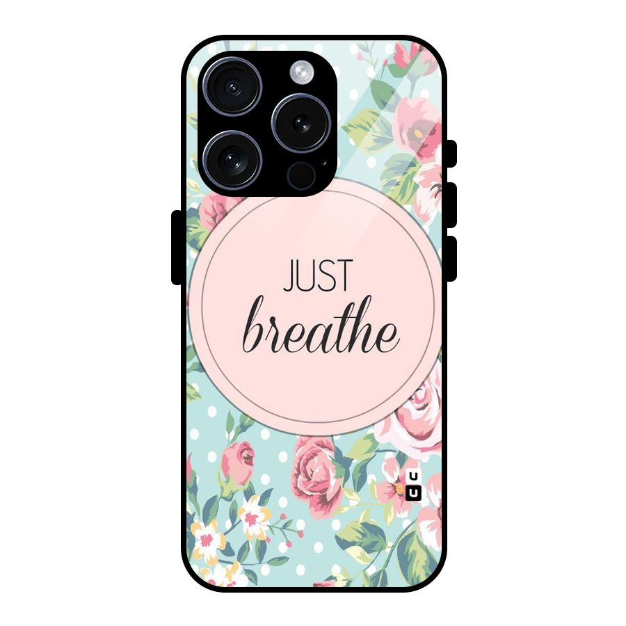 Floral Bloom Glass Back Case for iPhone 15 Pro