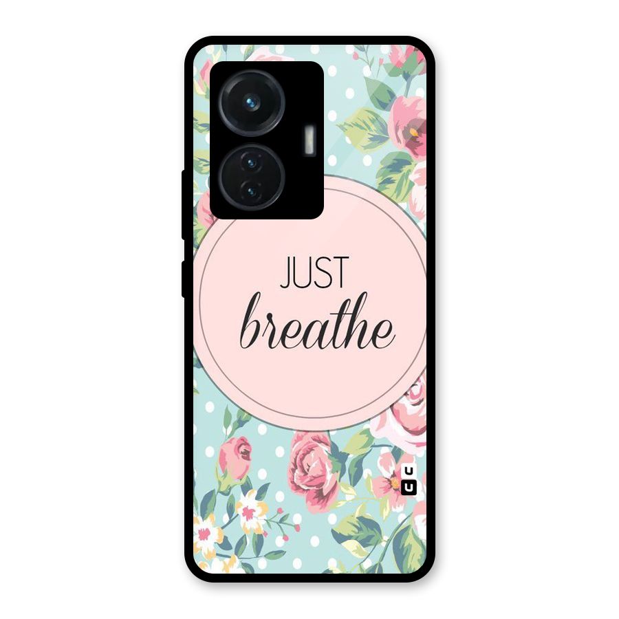 Floral Bloom Glass Back Case for iQOO Z6 44W
