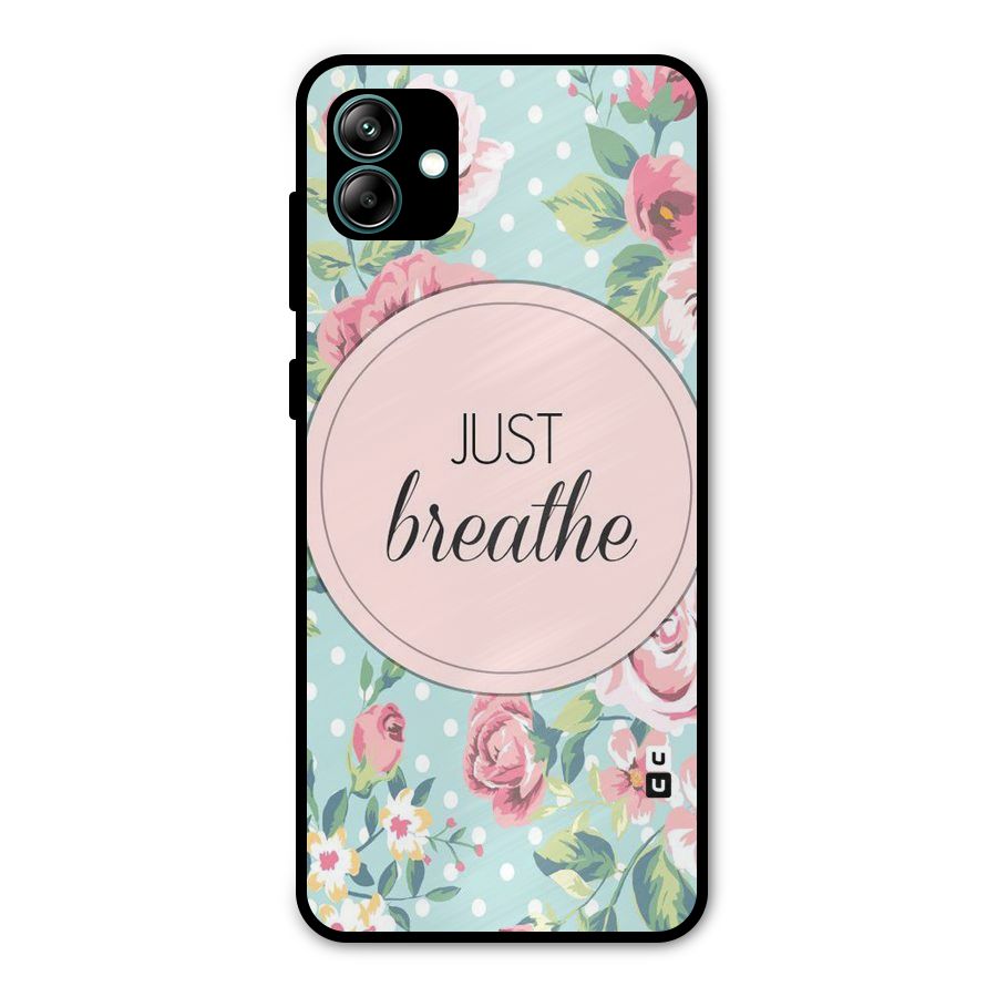 Floral Bloom Metal Back Case for Galaxy A04