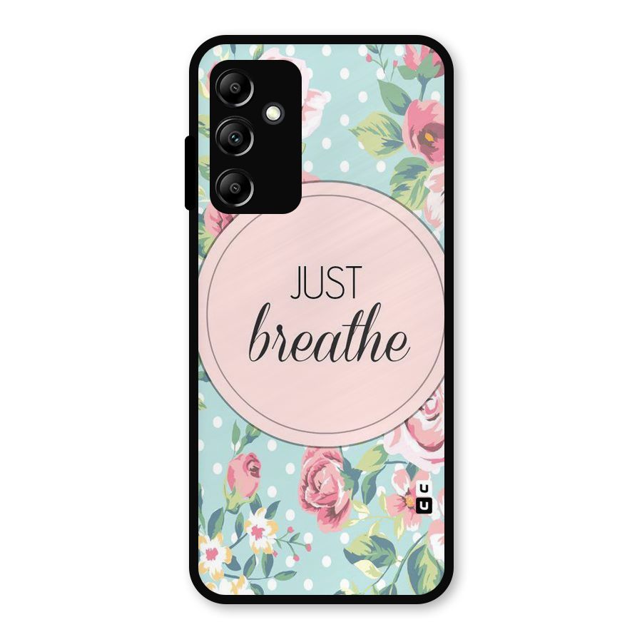 Floral Bloom Metal Back Case for Galaxy A14 5G