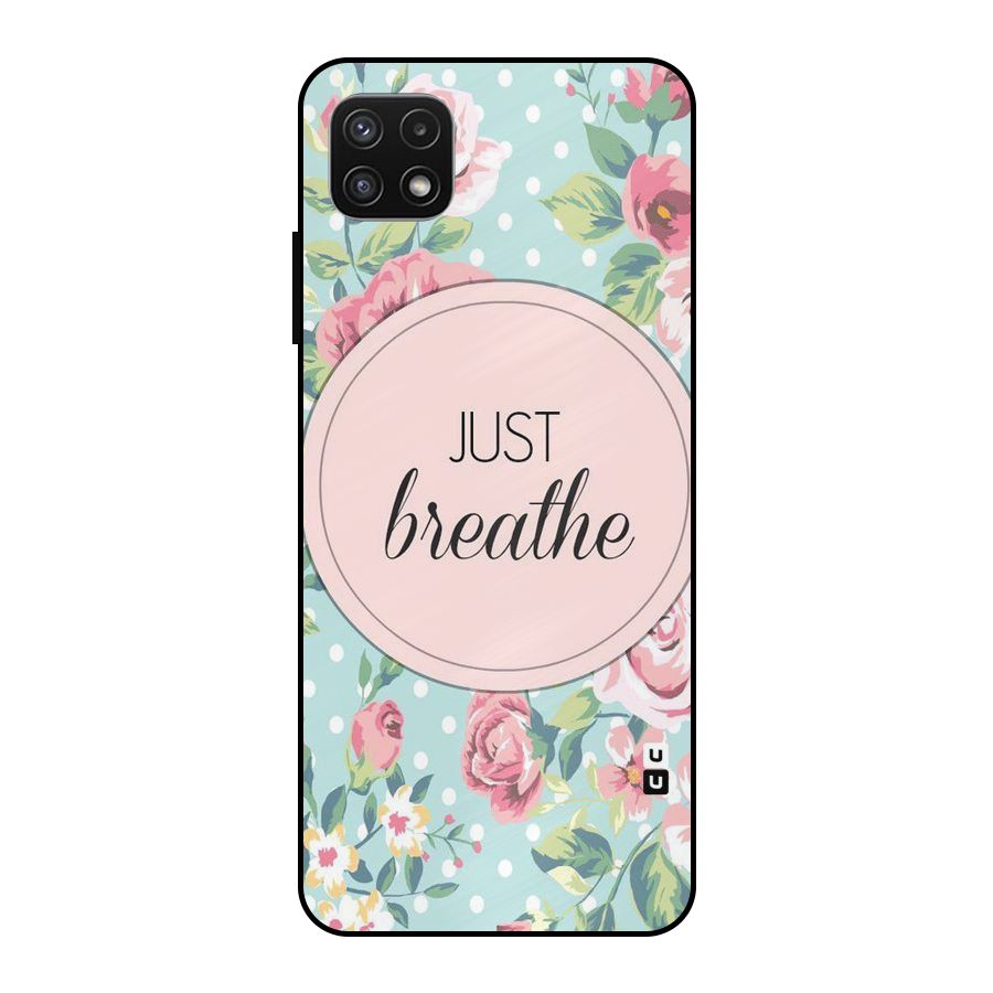 Floral Bloom Metal Back Case for Galaxy A22 5G