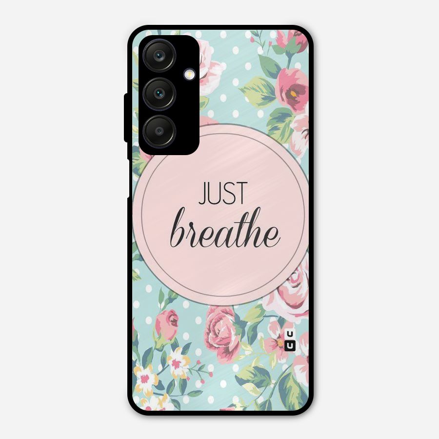 Floral Bloom Metal Back Case for Galaxy A25 5G