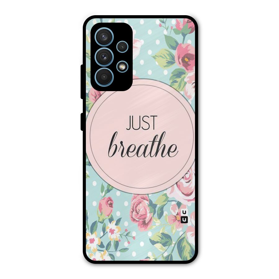 Floral Bloom Metal Back Case for Galaxy A32