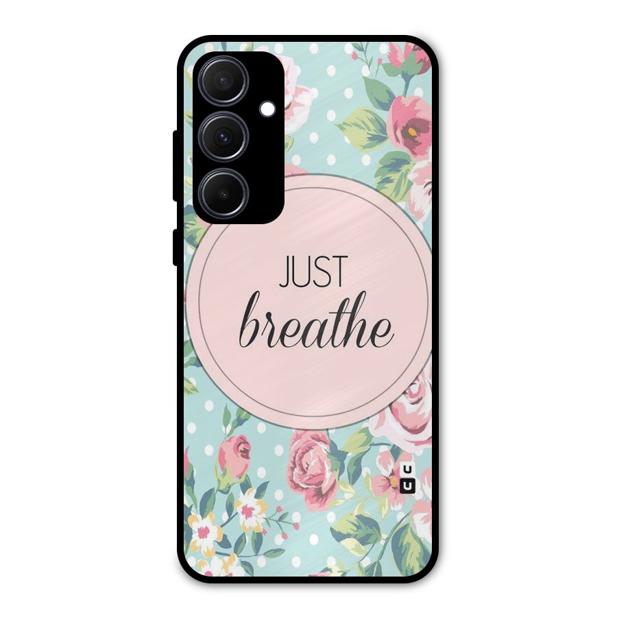 Floral Bloom Metal Back Case for Galaxy A35