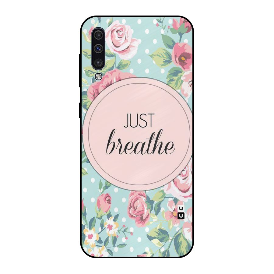 Floral Bloom Metal Back Case for Galaxy A50