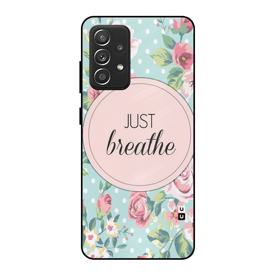 Floral Bloom Metal Back Case for Galaxy A52