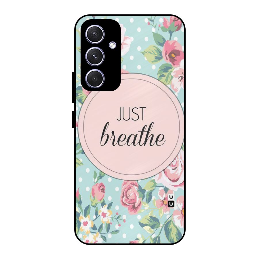 Floral Bloom Metal Back Case for Galaxy A54