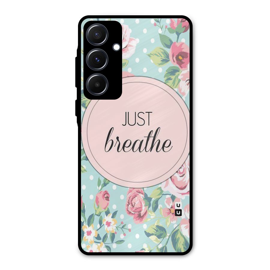 Floral Bloom Metal Back Case for Galaxy A55
