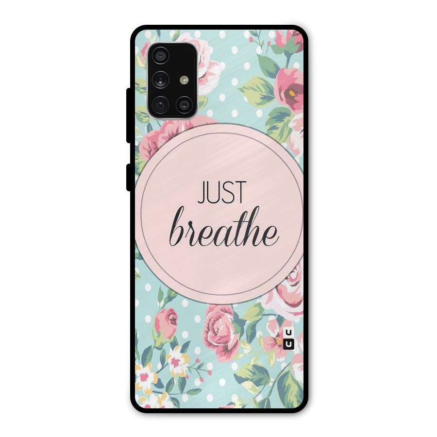 Floral Bloom Metal Back Case for Galaxy A71