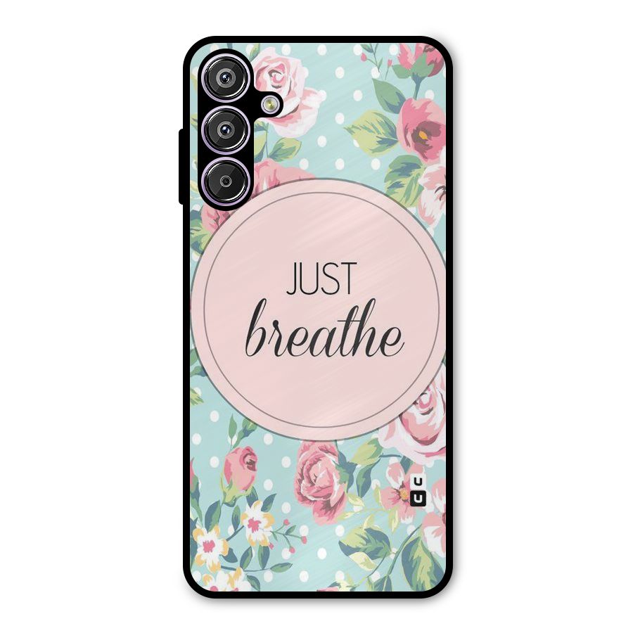 Floral Bloom Metal Back Case for Galaxy F15