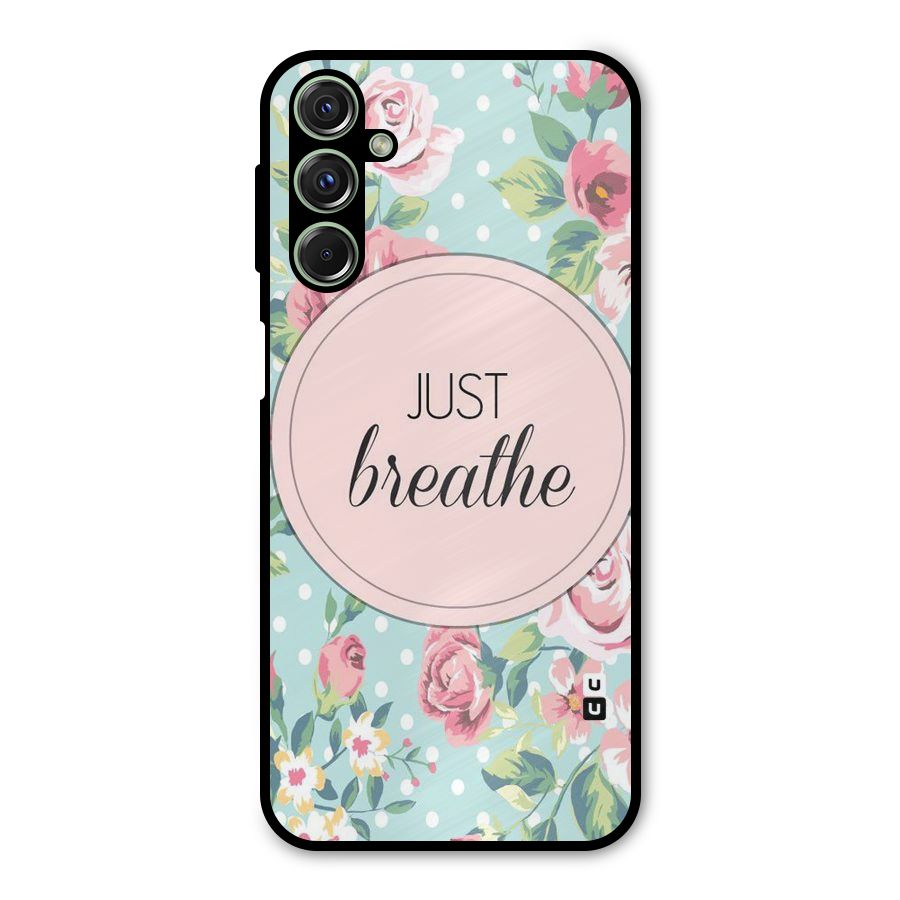 Floral Bloom Metal Back Case for Galaxy F34