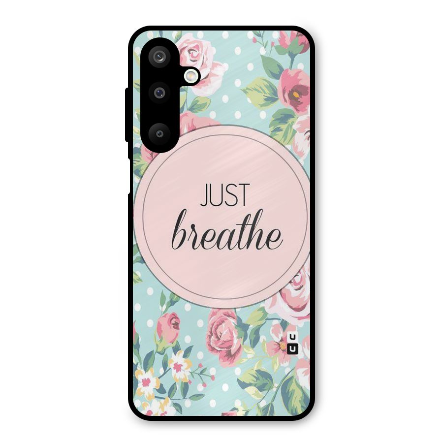 Floral Bloom Metal Back Case for Galaxy M16