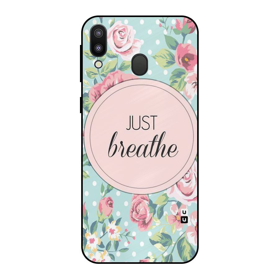 Floral Bloom Metal Back Case for Galaxy M20