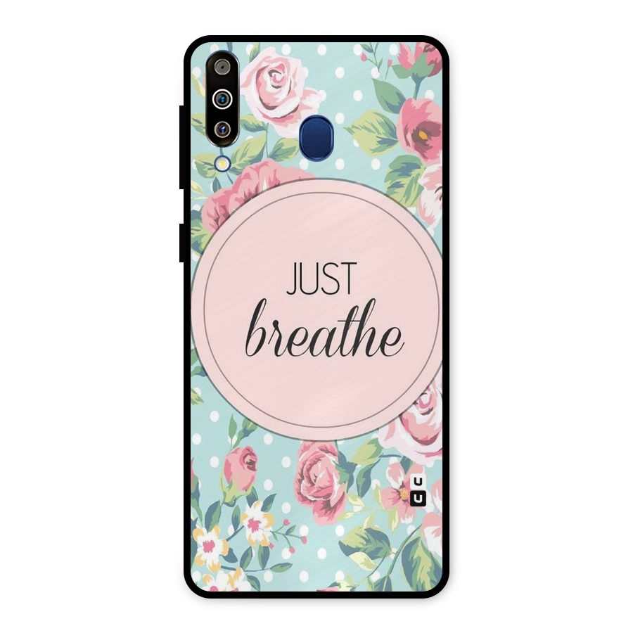 Floral Bloom Metal Back Case for Galaxy M30