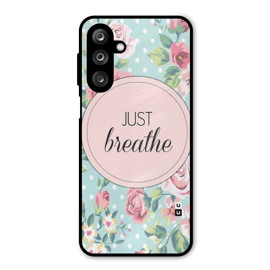 Floral Bloom Metal Back Case for Galaxy M36
