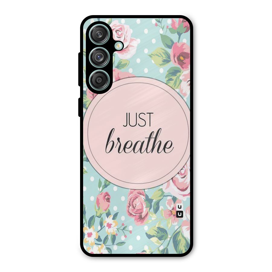 Floral Bloom Metal Back Case for Galaxy M55 5G