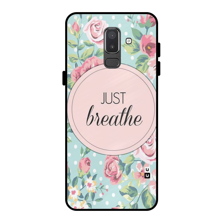 Floral Bloom Metal Back Case for Galaxy On8 (2018)