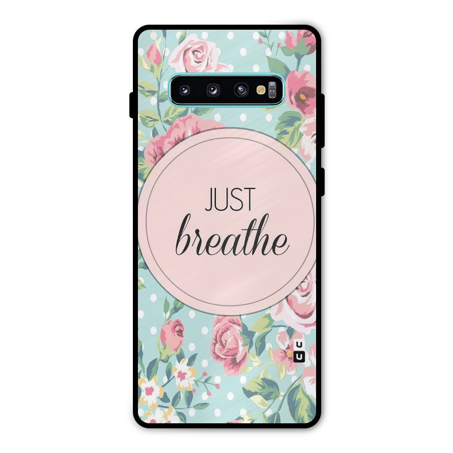 Floral Bloom Metal Back Case for Galaxy S10 Plus