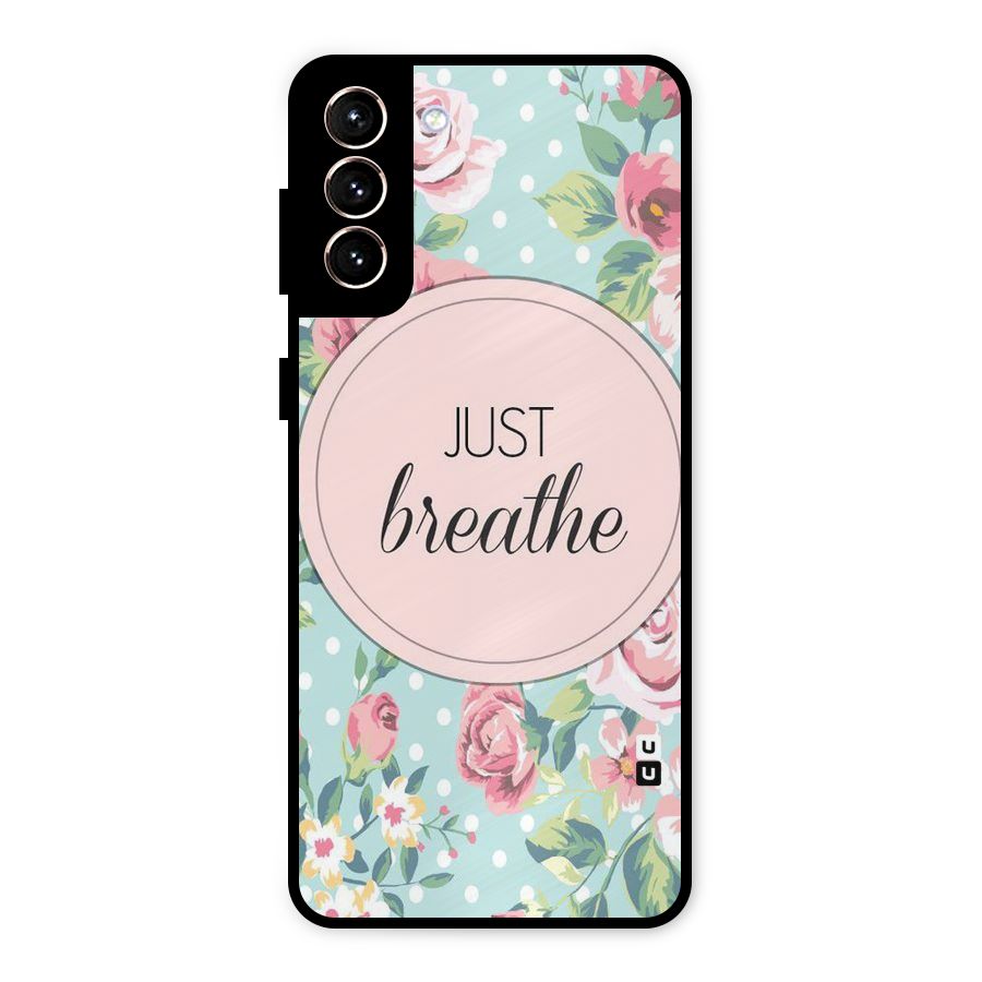 Floral Bloom Metal Back Case for Galaxy S21 Plus