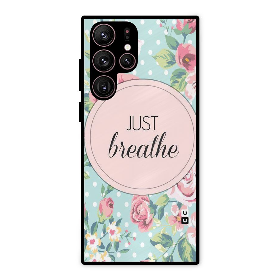 Floral Bloom Metal Back Case for Galaxy S22 Ultra 5G