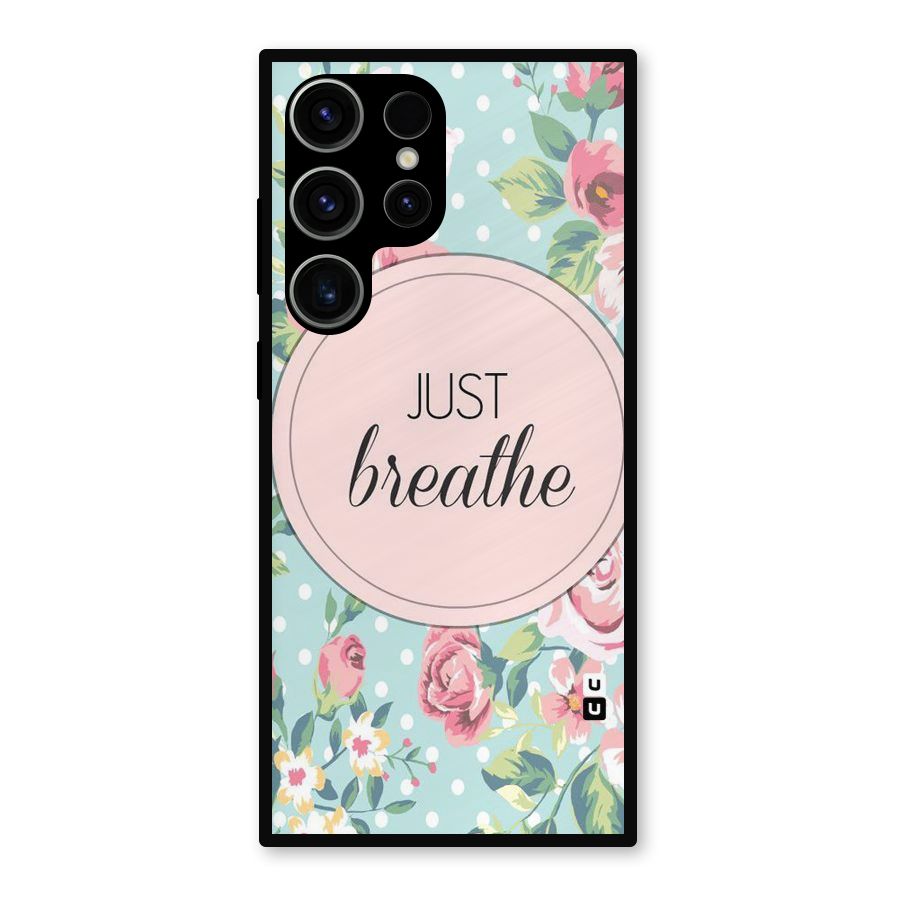 Floral Bloom Metal Back Case for Galaxy S23 Ultra