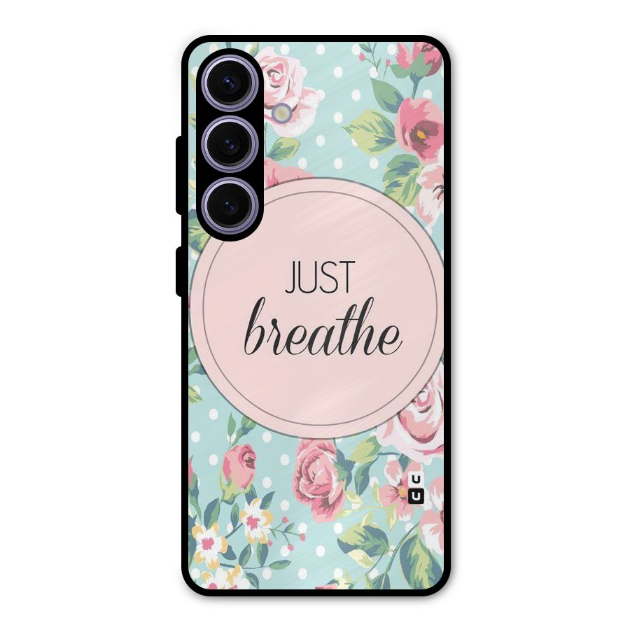 Floral Bloom Metal Back Case for Galaxy S24