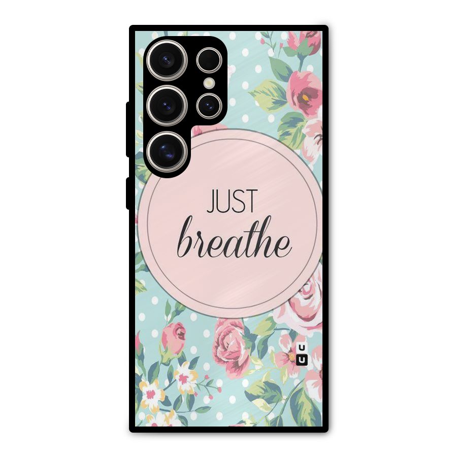 Floral Bloom Metal Back Case for Galaxy S24 Ultra