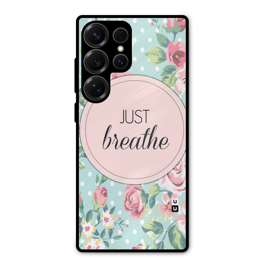 Floral Bloom Metal Back Case for Galaxy S25 Ultra