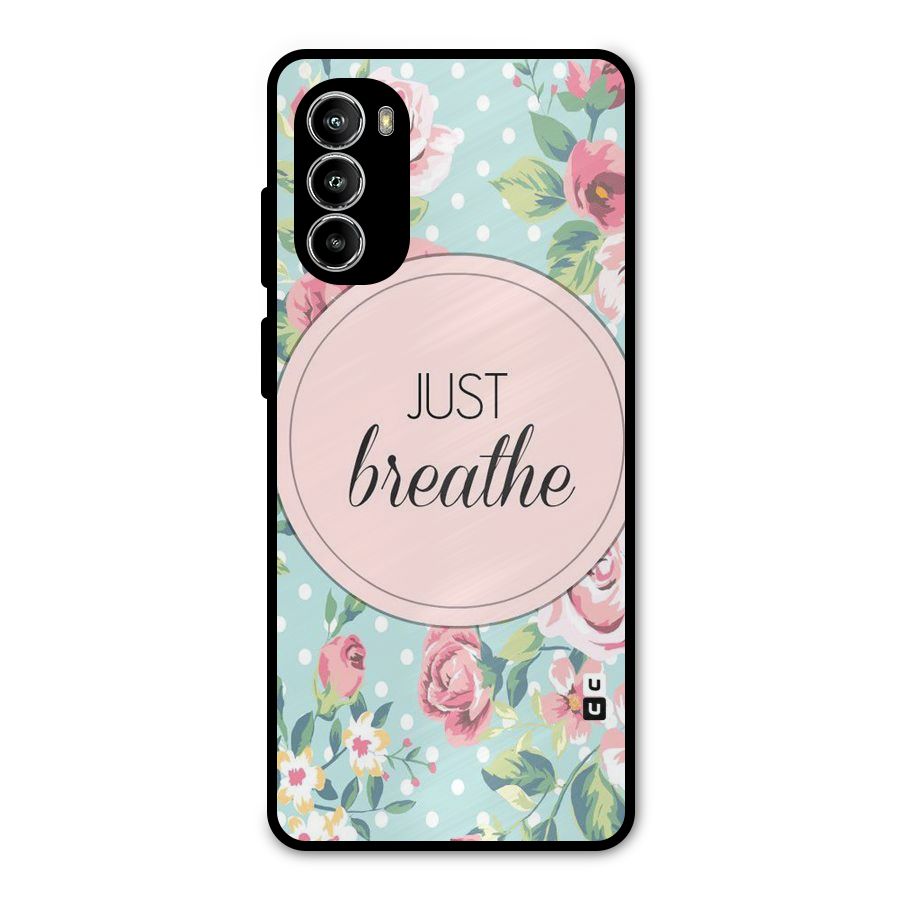 Floral Bloom Metal Back Case for Moto G82