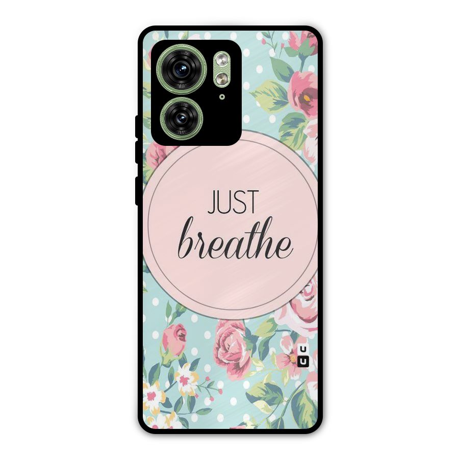 Floral Bloom Metal Back Case for Motorola Edge 40 5G