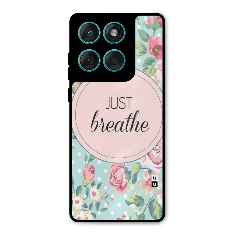 Floral Bloom Metal Back Case for Motorola Edge 60