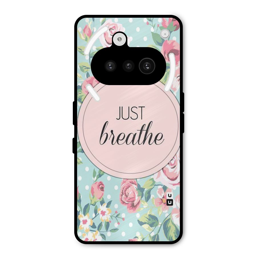 Floral Bloom Metal Back Case for Nothing Phone 3a