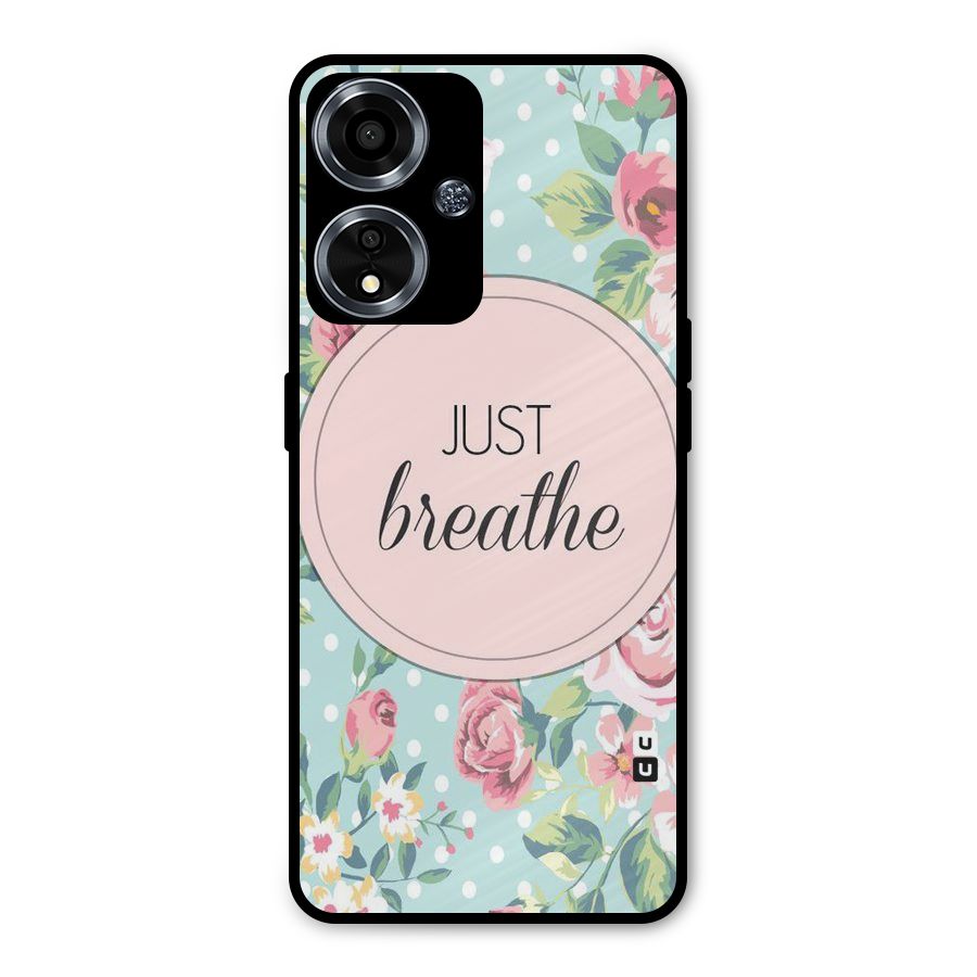Floral Bloom Metal Back Case for Oppo A59