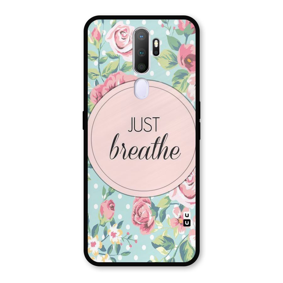Floral Bloom Metal Back Case for Oppo A9 (2020)